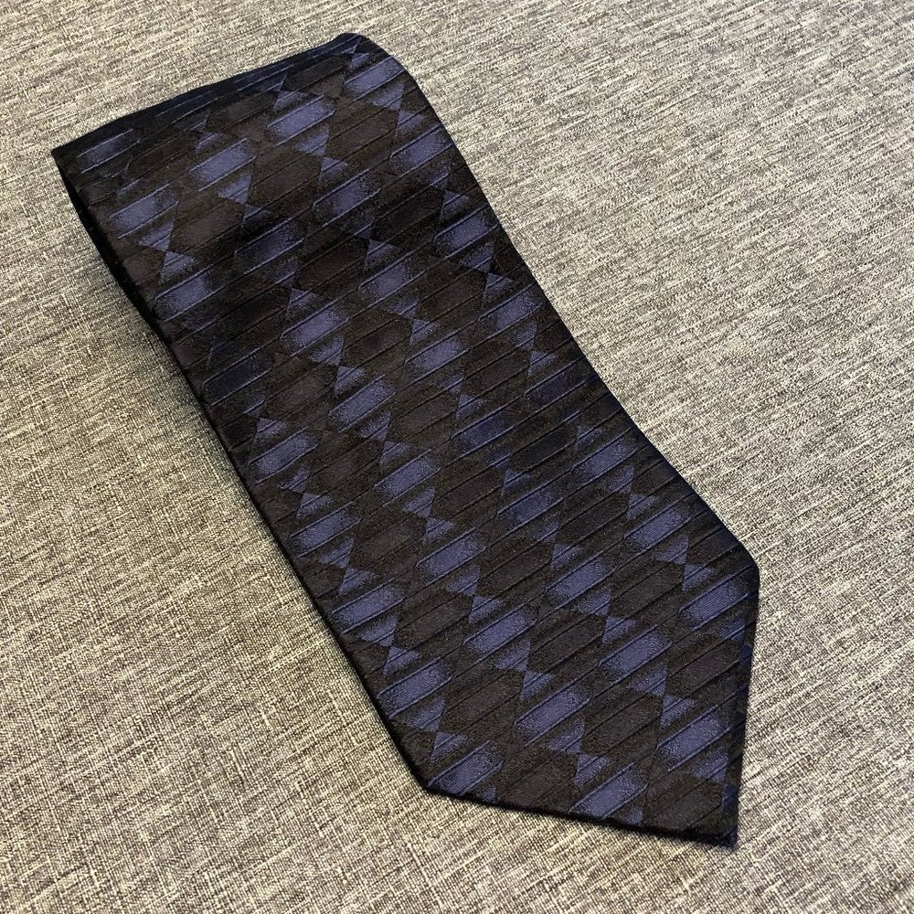 J Z RICHARD'S Men’s Silk Tie for NORDSTROMS - Blue & Black - NWOT